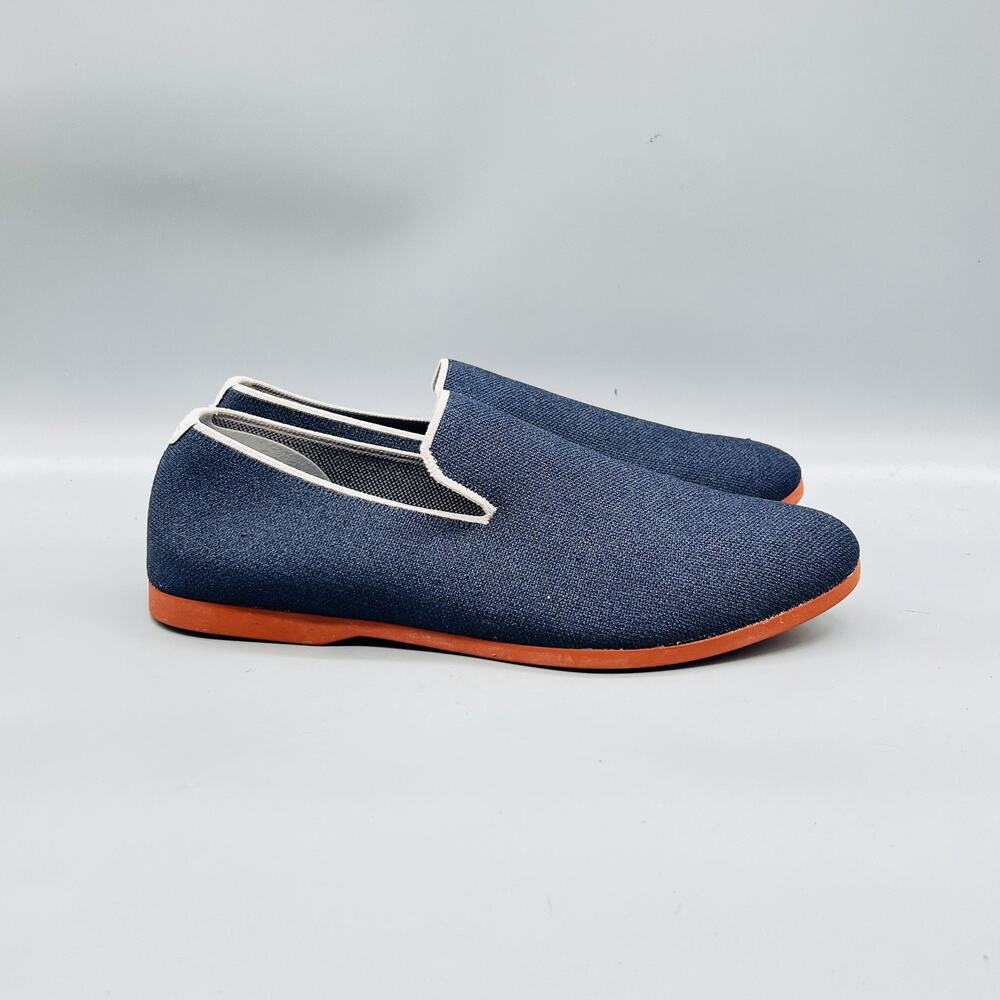 Glyph Shoes Womens 10 Blue Knit Minimalist Slip On Loafer Flats Casual Comfort